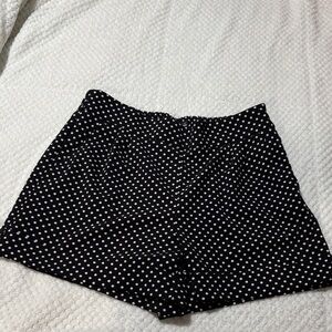 New York & Company Black and White Polka Dot High Waist Shorts